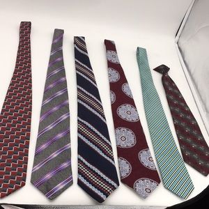 Lot of 6 Men’s Neck Ties Vintage Christian Dior